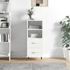 Image de vidaXL Buffet Blanc brillant 34,5x34x90 cm Bois d'ingénierie
