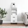 Image de vidaXL Buffet Blanc brillant 34,5x34x90 cm Bois d'ingénierie