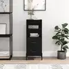 Image de vidaXL Buffet Noir 34,5x34x90 cm Bois d'ingénierie