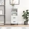 Image de vidaXL Buffet Blanc brillant 34,5x34x90 cm Bois d'ingénierie
