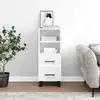 Image de vidaXL Buffet Blanc brillant 34,5x34x90 cm Bois d'ingénierie