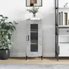 Image de vidaXL Buffet Gris béton 34,5x34x90 cm Bois d'ingénierie