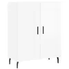 Image de vidaXL Dressoir 69,5x34x90 cm bewerkt hout hoogglans wit
