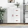 Image de vidaXL Buffet Blanc brillant 69,5x34x90 cm Bois d'ingénierie