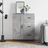 Image de vidaXL Buffet gris béton 69,5x34x90 cm bois d'ingénierie