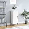 Image de vidaXL Buffet Blanc brillant 34,5x34x90 cm Bois d'ingénierie