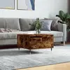 Image de vidaXL Table basse chêne fumé 55x55x36,5 cm bois d'ingénierie