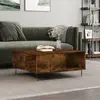 Image de vidaXL Table basse chêne fumé 80x80x36,5 cm bois d'ingénierie