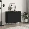 Image de vidaXL Buffets 2 pcs noir 40x35x70 cm bois d ingénierie