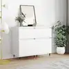 Image de vidaXL Buffets 2 pcs blanc 40x35x70 cm bois d ingénierie
