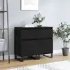 Image de vidaXL Buffets 2 pcs noir 40x35x70 cm bois d’ingénierie