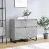 Image de vidaXL Buffets 2 pcs gris béton 40x35x70 cm bois d'ingénierie
