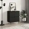 Image de vidaXL Buffet Noir 60x35x70 cm Bois d'ingénierie