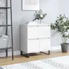 Image de vidaXL Buffet Blanc 60x35x70 cm Bois d'ingénierie