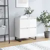 Image de vidaXL Buffet Blanc brillant 60x35x70 cm Bois d'ingénierie