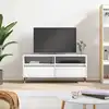 Image de vidaXL Meuble TV blanc 100x34,5x44,5 cm bois d'ingénierie
