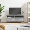 Image de vidaXL Meuble TV gris béton 100x34,5x44,5 cm bois d'ingénierie