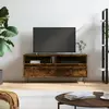 Image de vidaXL Meuble TV chêne fumé 100x34,5x44,5 cm bois d'ingénierie