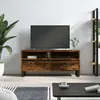 Image de vidaXL Meuble TV chêne fumé 100x34,5x44,5 cm bois d'ingénierie