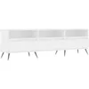 Image de vidaXL Meuble TV blanc 150x30x44,5 cm bois d'ingénierie