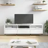 Image de vidaXL Meuble TV blanc 150x30x44,5 cm bois d'ingénierie