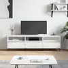 Image de vidaXL Meuble TV blanc 150x30x44,5 cm bois d'ingénierie