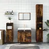 Image de vidaXL Armoire de bain chêne fumé 65x33x60 cm bois d'ingénierie