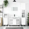 Image de vidaXL Armoire de salle de bain blanc brillant 80x33x60 cm