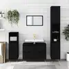 Image de vidaXL Armoire de salle de bain noir 80x33x60 cm bois d'ingénierie