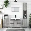 Image de vidaXL Armoire salle de bain sonoma gris 80x33x60 cm bois d'ingénierie