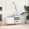 Image de vidaXL Armoire à disques blanc brillant 85x38x48 cm bois d'ingénierie