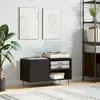 Image de vidaXL Armoire à disques noir 85x38x48 cm bois d'ingénierie