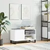 Image de vidaXL Armoire à disques blanc 85x38x48 cm bois d'ingénierie