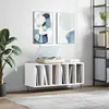 Image de vidaXL Armoire à disques blanc brillant 100x38x48 cm bois d'ingénierie