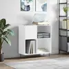 Image de vidaXL Armoire à disques blanc 84,5x38x89 cm bois d'ingénierie