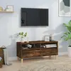 Image de vidaXL Meuble TV chêne fumé 100x34,5x44,5 cm bois d'ingénierie