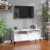 Image de vidaXL Meuble TV blanc 100x34,5x44,5 cm bois d'ingénierie
