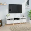 Image de vidaXL Meuble TV blanc 150x30x44,5 cm bois d'ingénierie