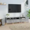Image de vidaXL Meuble TV gris béton 150x30x44,5 cm bois d'ingénierie