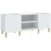Image de vidaXL Platenkast 121x38x48 cm bewerkt hout wit