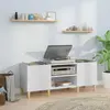 Image de vidaXL Meuble à disques Blanc 121x38x48 cm Bois d'ingénierie
