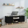 Image de vidaXL Armoire à disques noir 121x38x48 cm bois d'ingénierie
