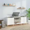 Image de vidaXL Armoire à disques blanc brillant 121x38x48 cm bois d'ingénierie