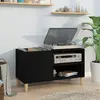 Image de vidaXL Armoire à disques noir 84,5x38x48 cm bois d'ingénierie