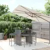 Image de vidaXL Ensemble de bar de jardin 7 pcs avec coussins gris poly rotin