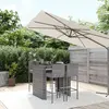 Image de vidaXL Ensemble de bar de jardin 5 pcs avec coussins gris poly rotin