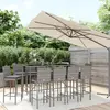 Image de vidaXL Ensemble de bar de jardin 11 pcs avec coussins gris poly rotin