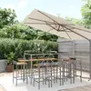 Image de vidaXL Ensemble de bar jardin 11pcs gris poly rotin/bois massif acacia