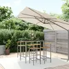 Image de vidaXL Ensemble de bar jardin 5 pcs gris poly rotin/bois massif acacia