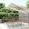 Image de vidaXL Ensemble de bar jardin 9 pcs gris poly rotin/bois massif acacia